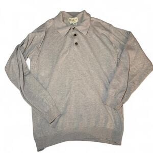 Eddie Bauer Beige Long Sleeve Polo Sweater – Men's Tall Large‎